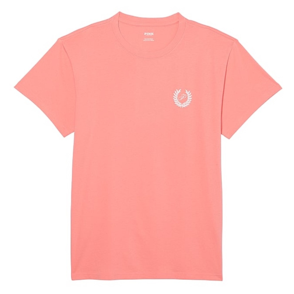NWT Victoria’s Secret PINK Oversized Short-Sleeve T-Shirt Passion Pink Sz S
